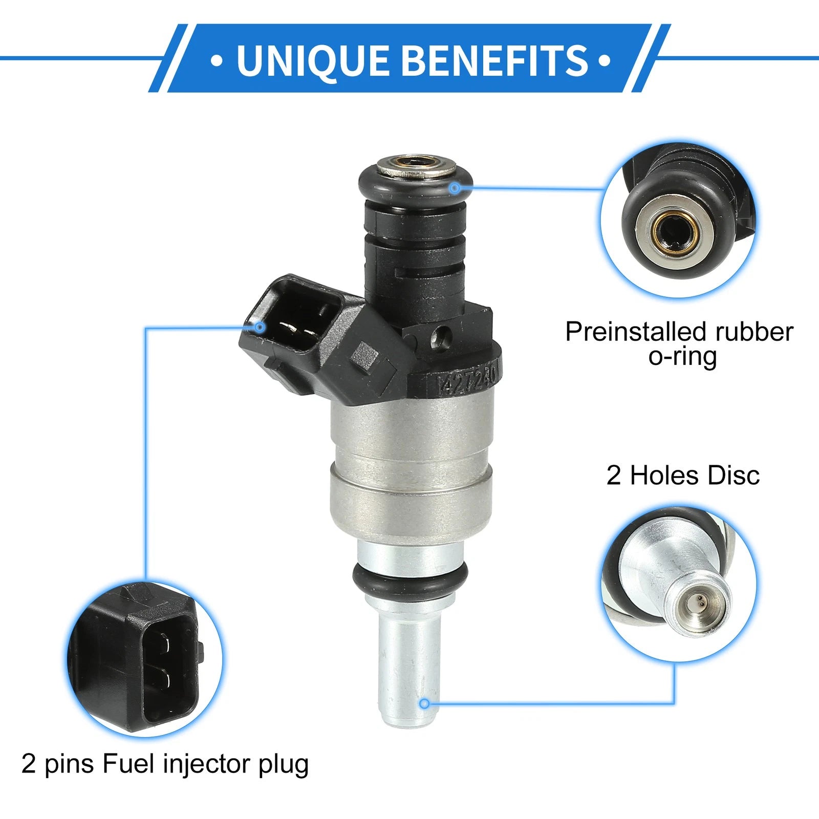 Fuel Injector No. 13641427240 for BMW E60 520i 2003–2010 525i 2003–2009