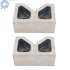 Pair of Cast Iron V-Blocks for Precision Machining (4" x 1-5/8" x 2-5/8")