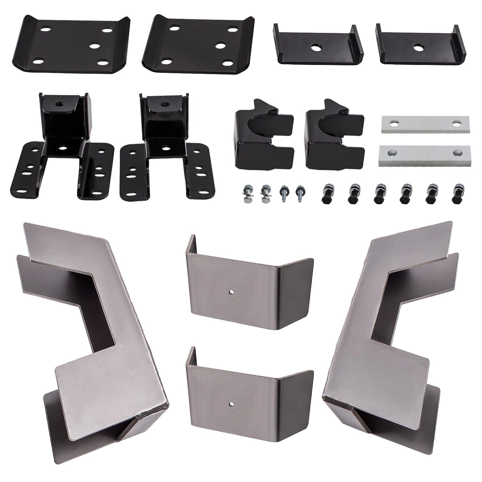 6" Drop Axle Flip Under Bed C Notch Lowering Kit for Silverado Sierra (2007–2018)