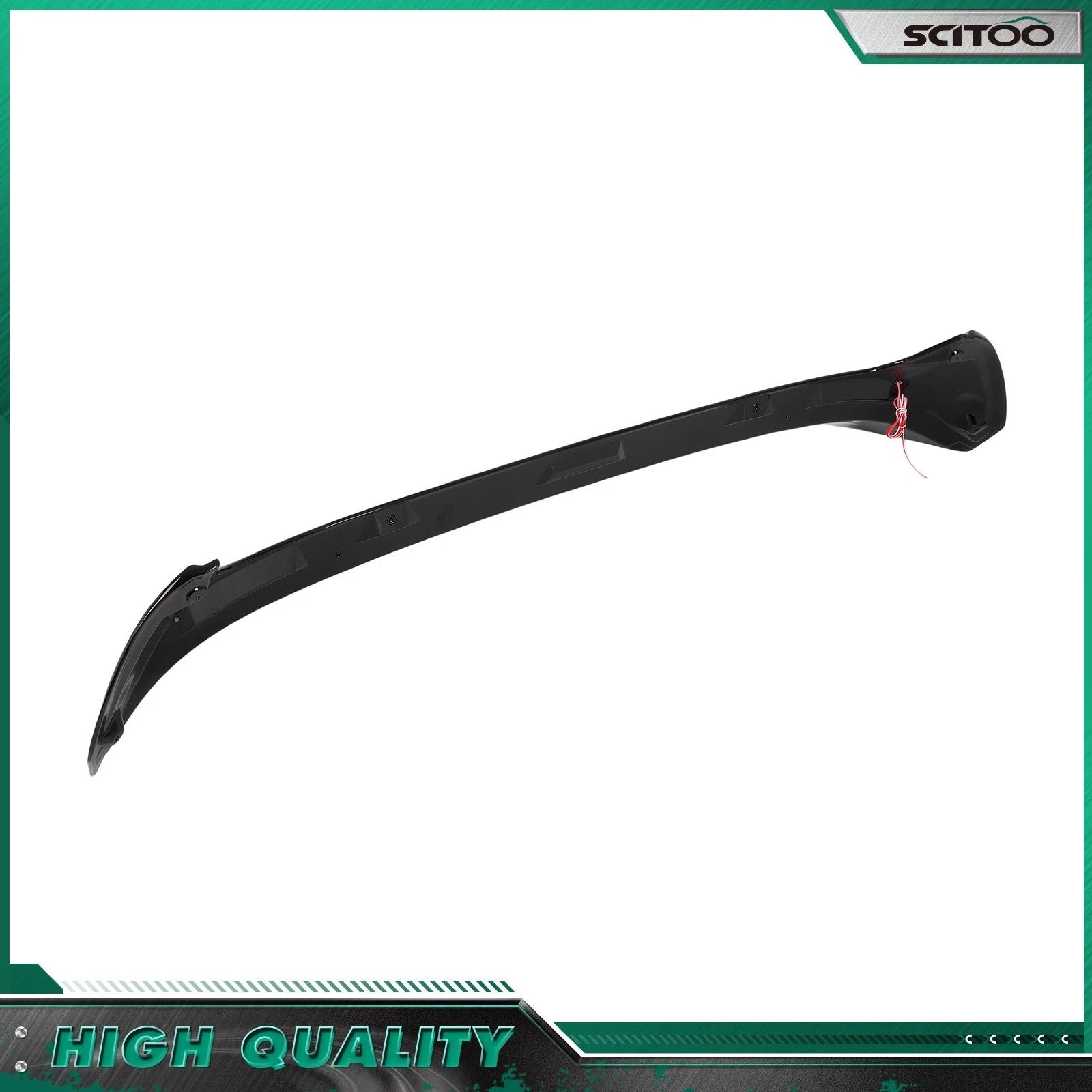 Roof Spoiler for Ford Fiesta Hatchback (2008–2019) Painted Black w/ Light