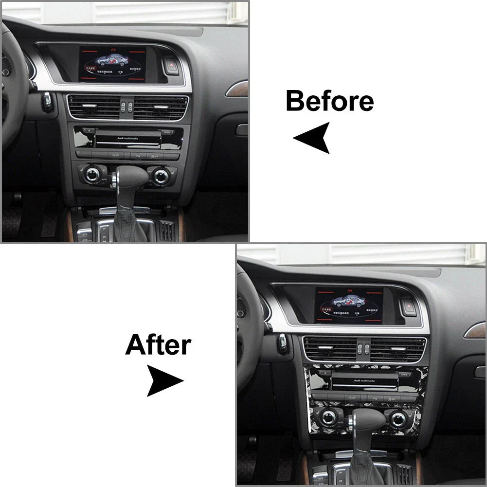 Center Console CD Panel Cover Trim for Audi A4 A5 S4 S5 RS4 RS5 Q5 SQ5 (2008-2023)