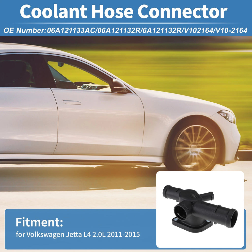 Engine Coolant Hose Connector for Volkswagen Jetta L4 2.0L (2011–2015) No. 06A121133AC
