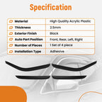 Wind Deflector Set of 4 for GMC Yukon (2000–2006) Window Rain Guards