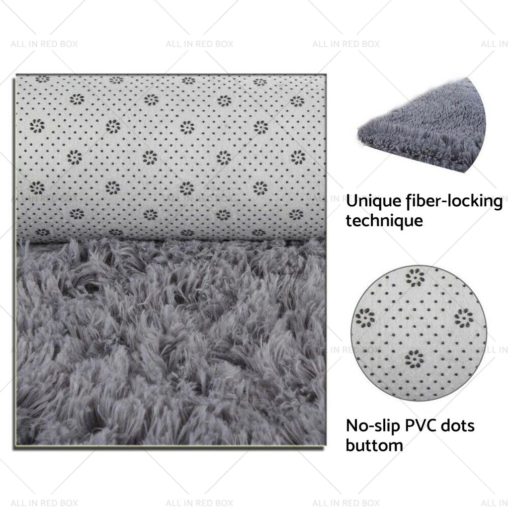 Shaggy Rug Floor Mat for Bedroom Living Room (200x250cm)