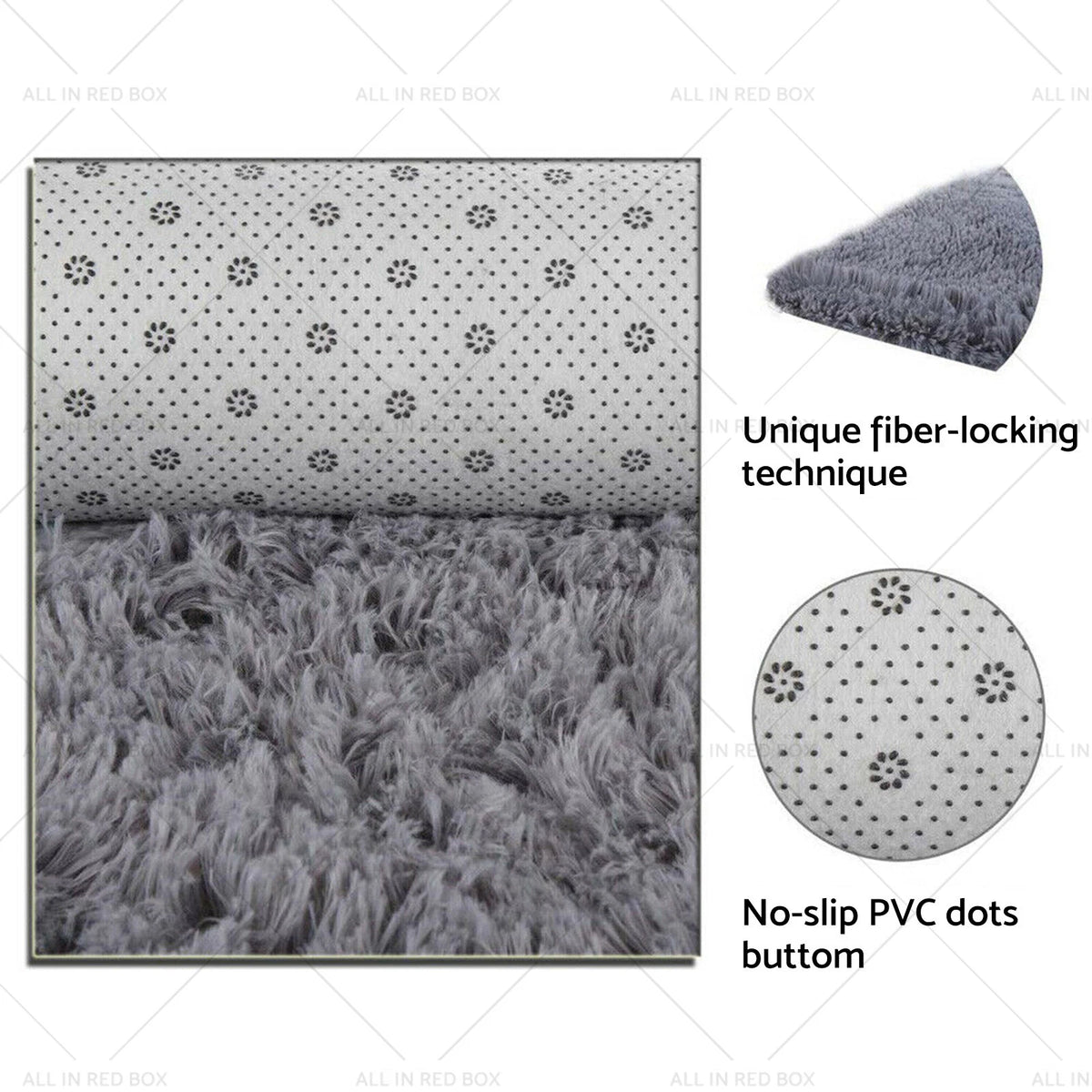Shaggy Rug Floor Mat for Bedroom Living Room (200x250cm)