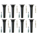 NGK 8 Laser Platinum Spark Plugs & Denso Coil Boots Kit for DeVille Seville (1994–2004)
