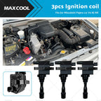 Ignition Coil Set of 3 for Mitsubishi Pajero NJ NK V6 3.5L (1993–1997) MD303922