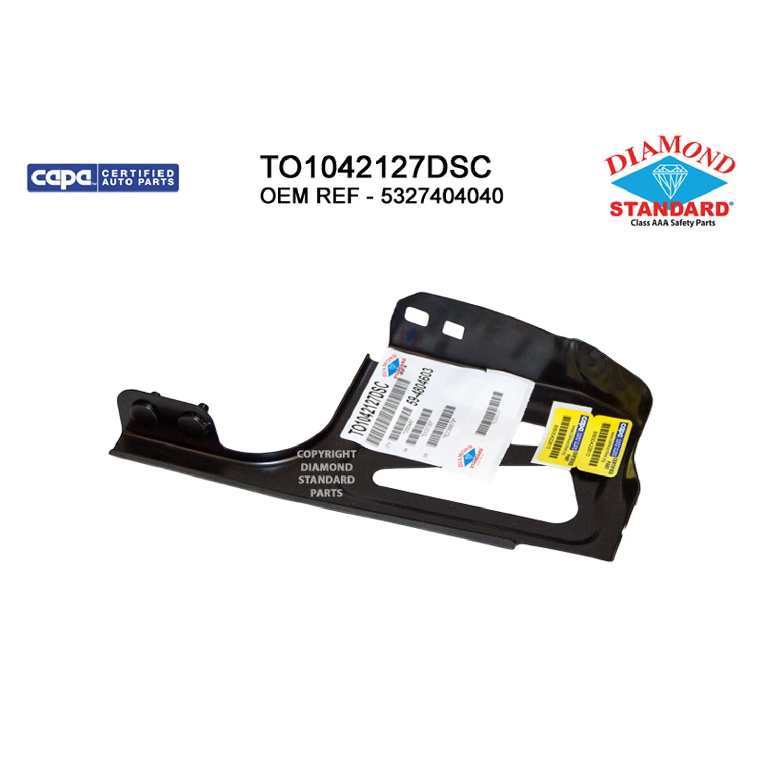 Replacement Steel Front Driver Side Inner Bumper Cover Support