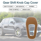 Gear Shift Knob Cap Cover for Porsche Cayenne 2018-2025 Brown Console 1 x