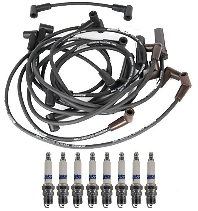 Set of 8 ACDelco Rapidfire Spark Plugs & Ignition Wire Set for Buick Chevy V8