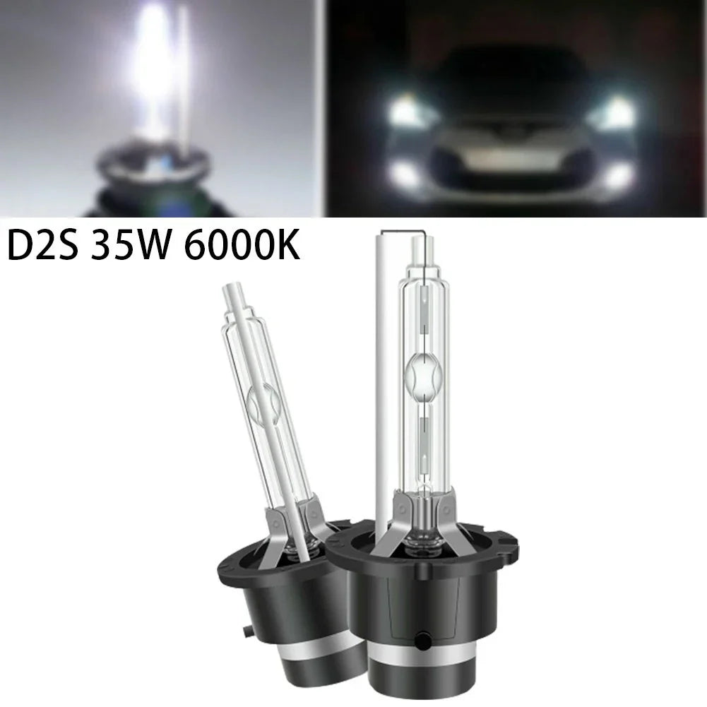 Headlight Bulb / 2pcs / Xenon Lamp Parts White 6000K for Car
