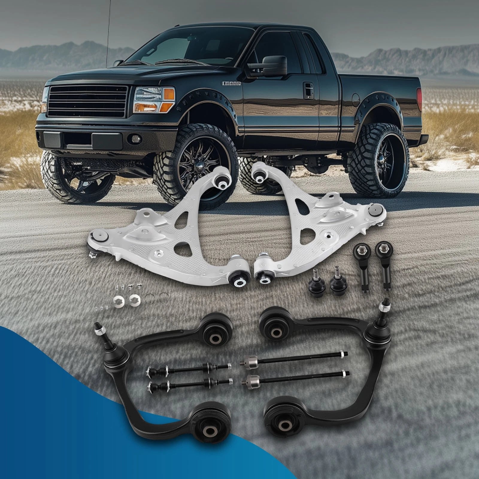 Front Lower Upper Suspension Control Arm Sway Bar Tie Rod for F150 (2005–2008)