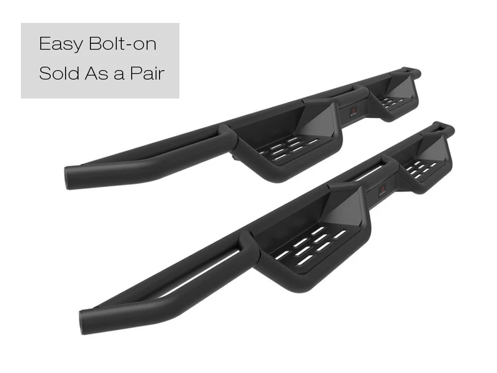 Black Side Step Nerf Bars for Chevy Silverado GMC Sierra (2007-2018)