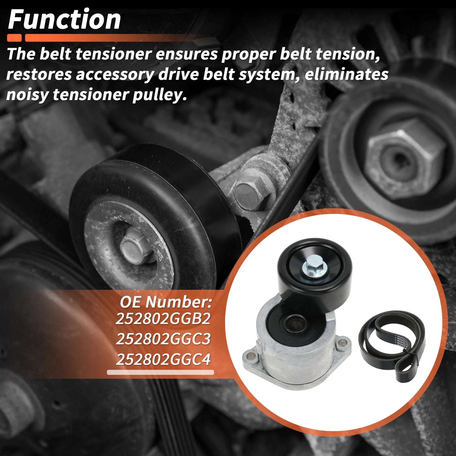 Drive Belt Tensioner Kit for Kia Optima (2016–2020) 252802GGB2