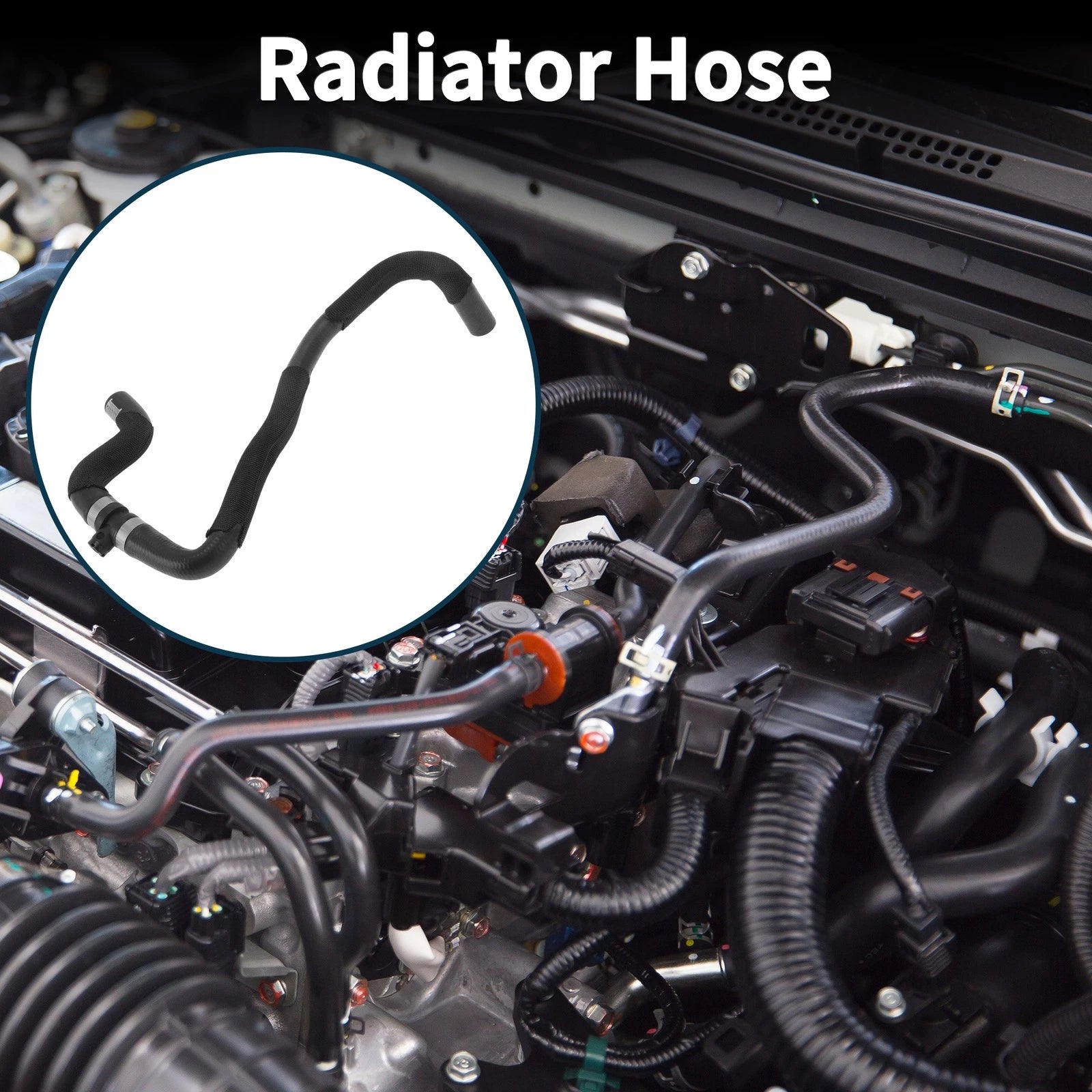 Radiator Hose for Audi A6 (2004–2011) 4F0819373K Rubber Black
