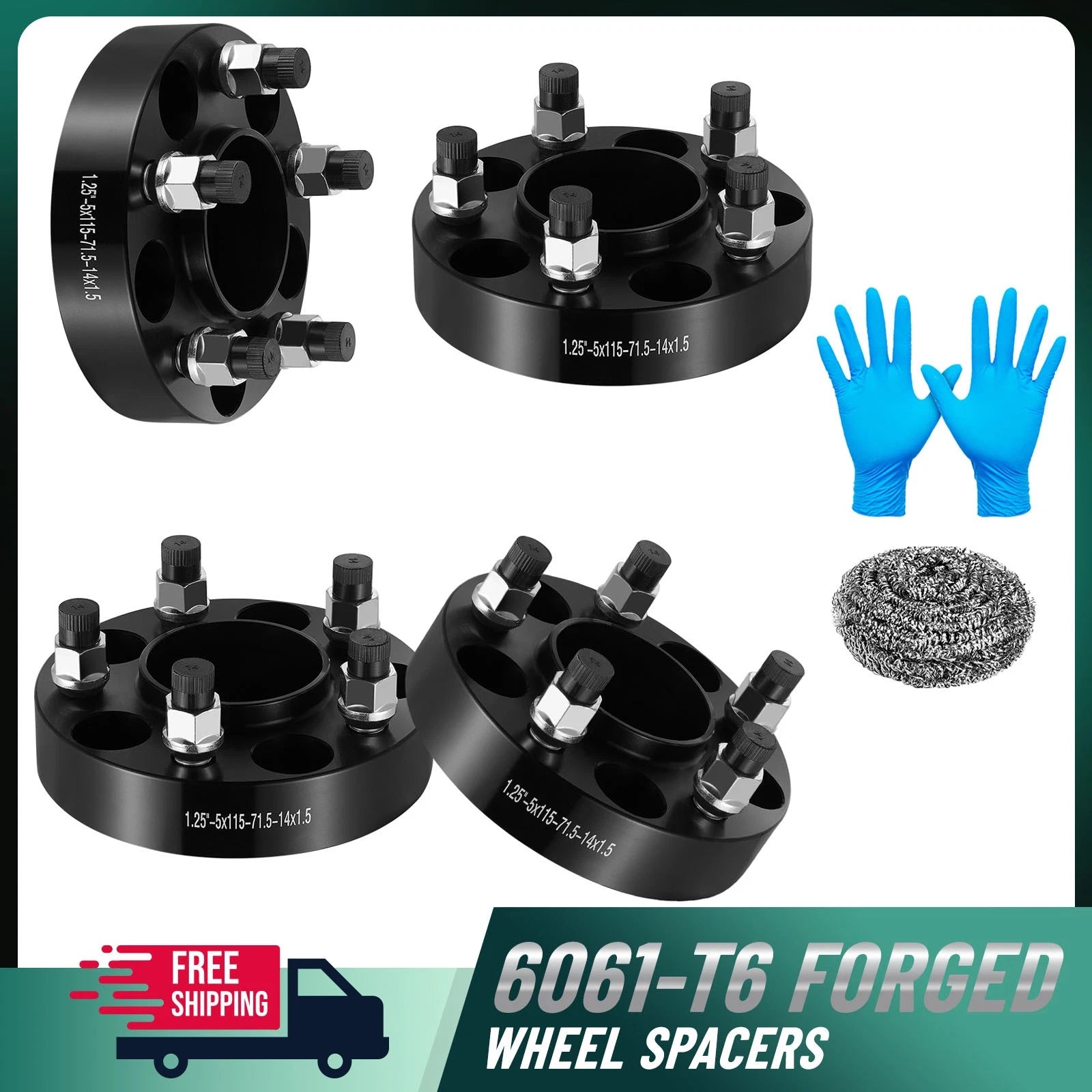 5x115 Hubcentric Wheel Spacers (1–2") for Chrysler 300 Dodge Challenger (2011–2021)