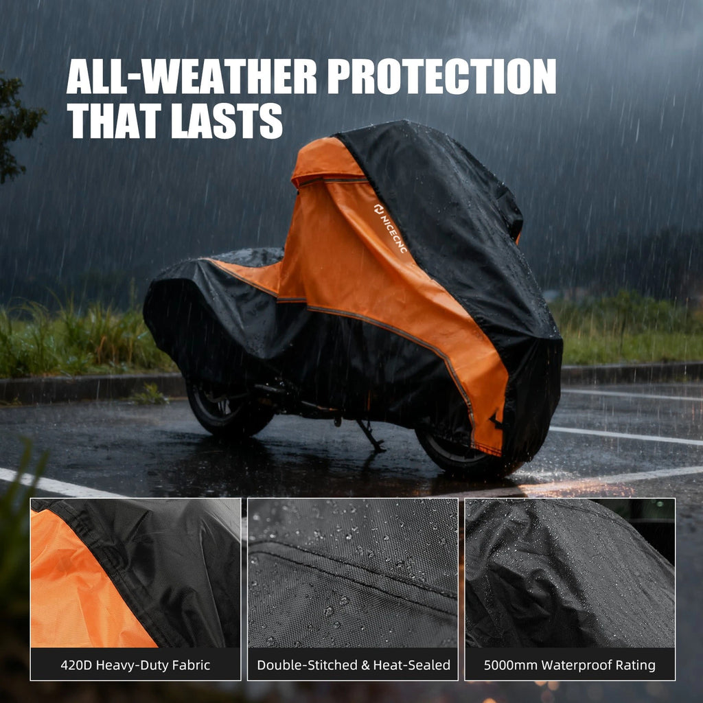 Motorcycle Cover 420D PU Waterproof for Harley Road King (2004–2023)