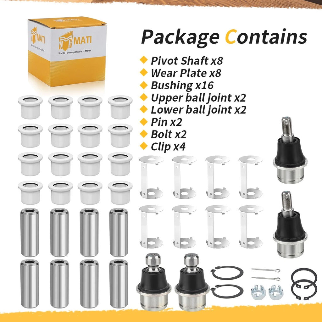 Front A Arm Bushing Ball Joint Kit for Can-Am Maverick 1000R/1000R Max (2013–2018)