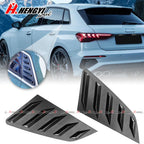 Carbon Look Rear Quarter Window Glass Louver for Audi A3 S3 (2021–2023)