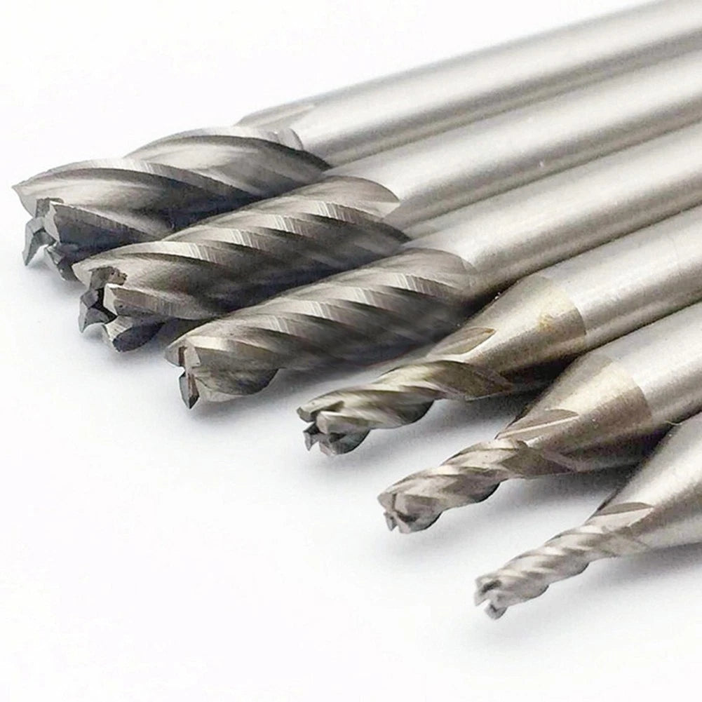 End Mill Drill Bit Tool Set of 4 (2-6mm) 4 Flute