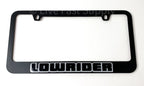 Matte Black License Plate Frame Premium with Gray Outline for Universal Fit