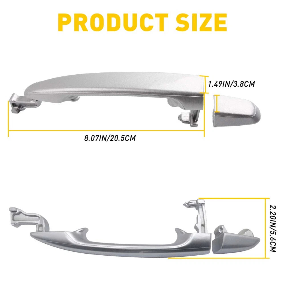 Outside Door Handle Set for Toyota Sienna (2004–2010) Silver
