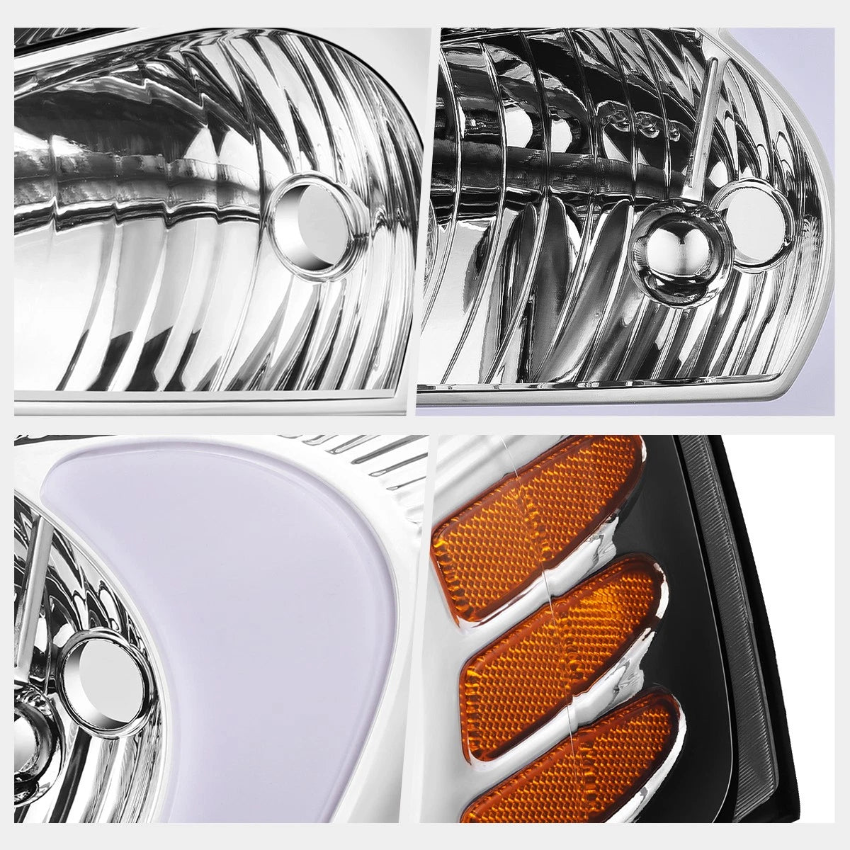 3D LED Tube DRL Headlights Assembly for Pontiac Grand Prix (2004–2008)