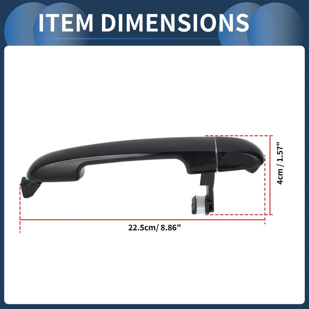 Set of 2 Exterior Door Handles for Hyundai Accent GLS (2006–2011)