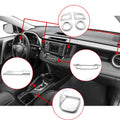 Matte Silver Dashboard AC Air Vent Cup Holder Handbrake Cover for RAV4 (2016–2018)