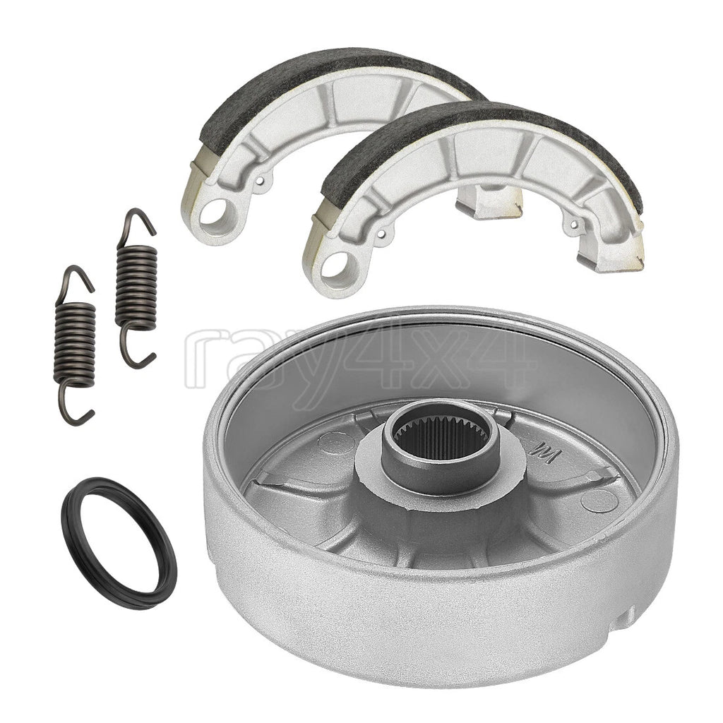 Rear Brake Drum Hub W/Shoes Spring for Honda TRX420TE/TM Rancher 420 (2007–2013)