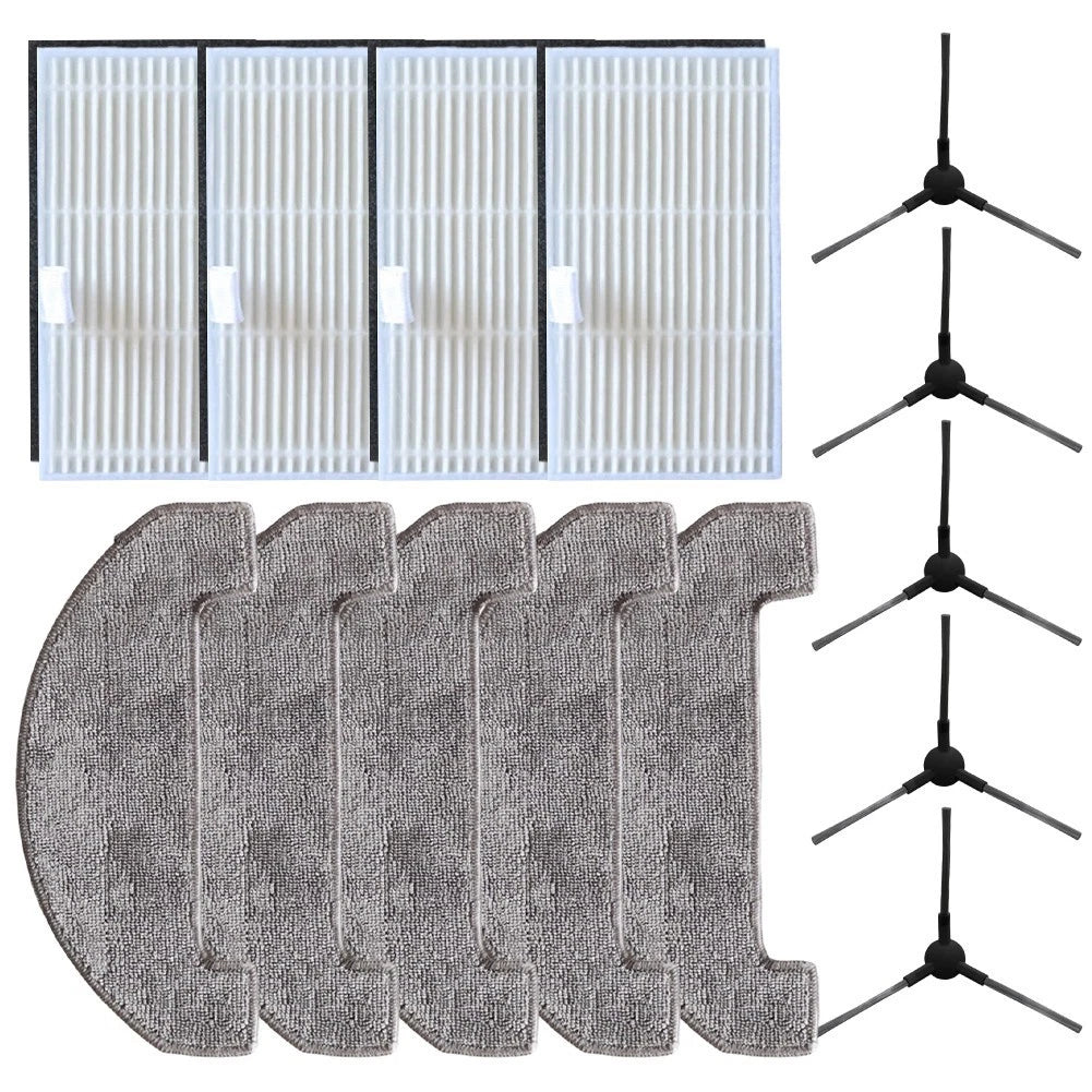Mop Cloths and Filter Side Brush for BPMIO B15 B15 Plus (2018–2021)