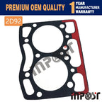 2D92 Engine Full Gasket Kit for Komatsu PC02-1 PC04-1 Excavator (Fit 2D92-2)