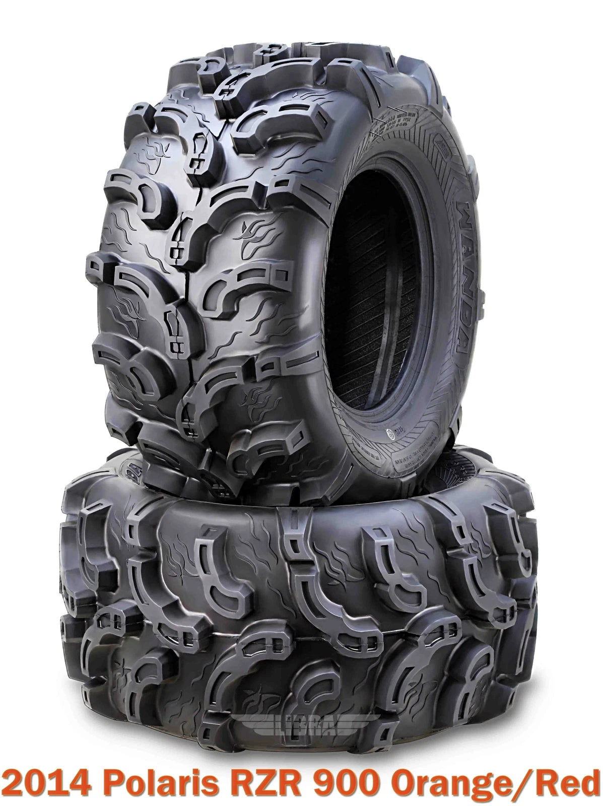 2X 27x12-12 ATV Front Tire Set for Polaris RZR 900 (2014) - Super Mud