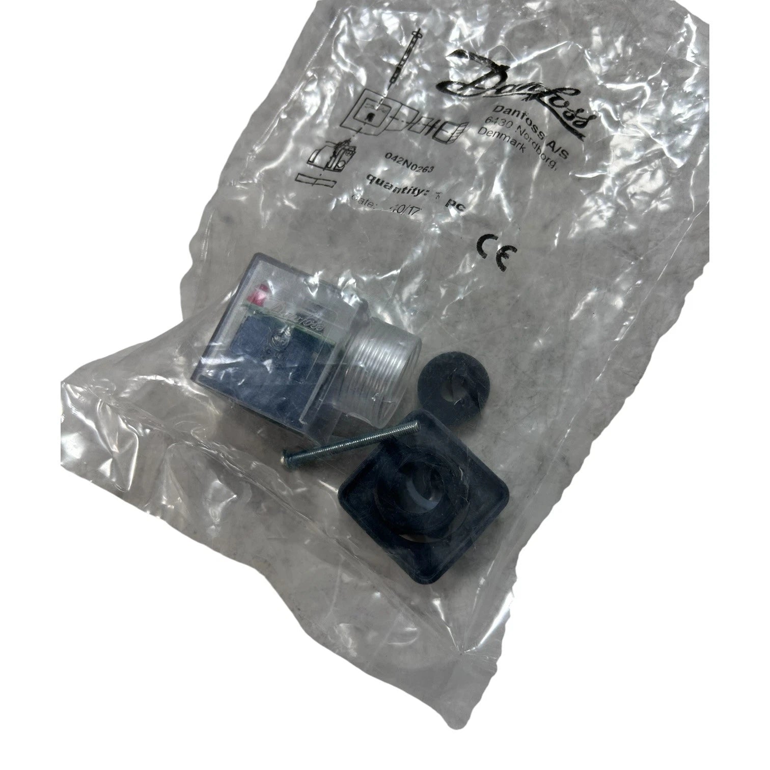 Solenoid Coil 24V 9W with Cable Socket Plug for Danfoss 042N0843