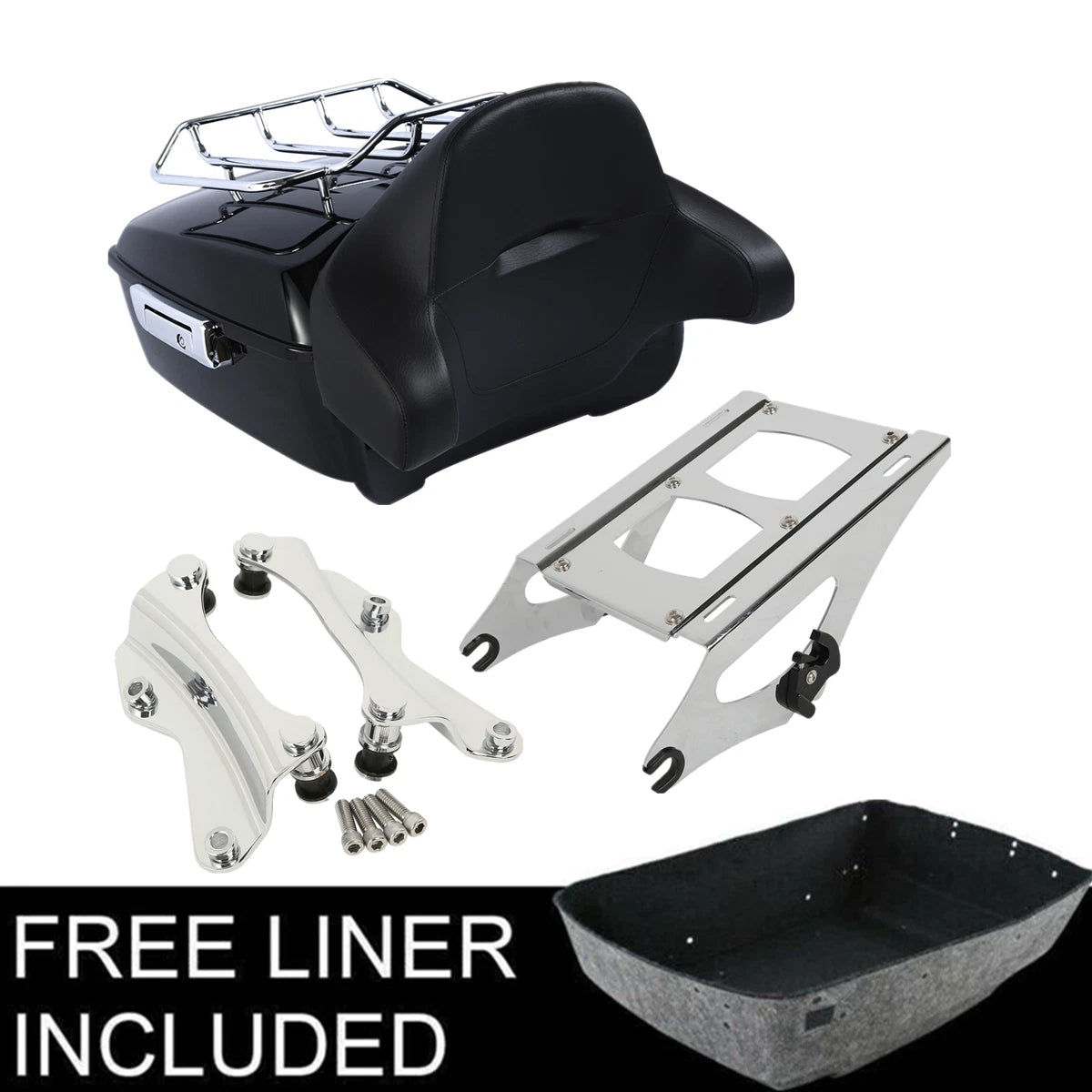 Trunk Pad Mount Rack Docking Kit for Harley Street Road Glide (2014–2026)