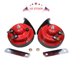 2X Super Loud Snail Air Train Horns for Car Truck SUV Boat Motorcycle (12V)