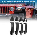 Door Handle Cover Trim for Ford Fiesta (Carbon Fiber, Black)
