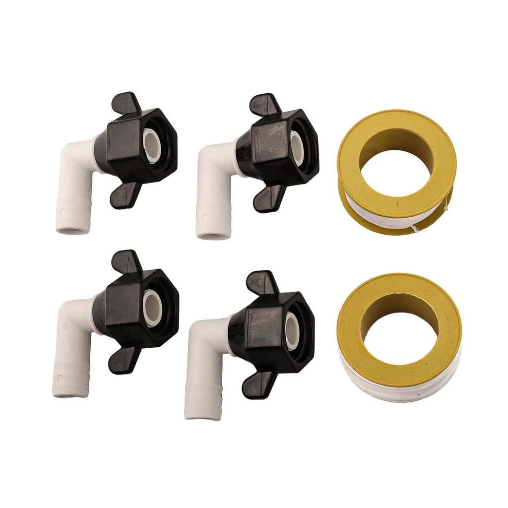 Rotatable Barb Elbow and Straight Swivel Adapters for Easy Installation