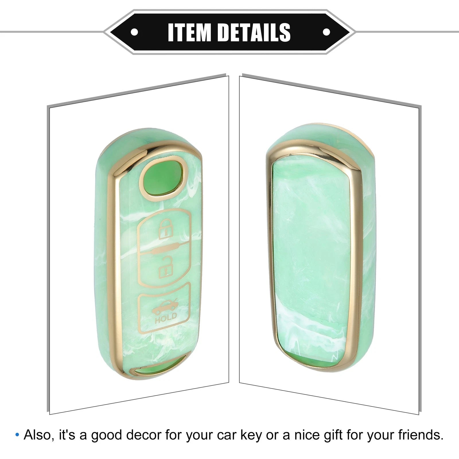 3X Remote Smart Key Fob Cover Case for Mazda CX-3 CX-4 CX-5 (TPU Green)