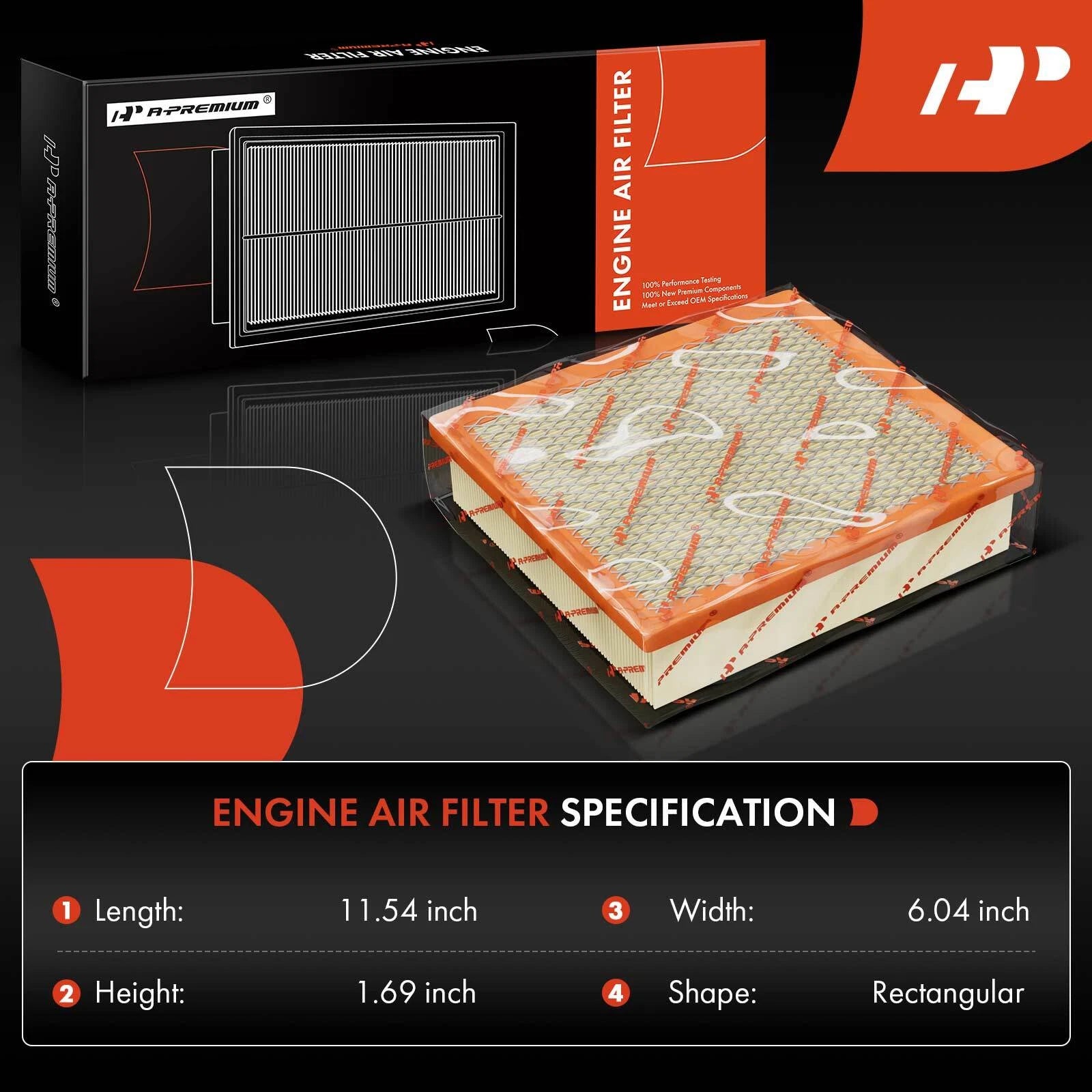 Engine Air Filter for Chevrolet Camaro (1993-1997)