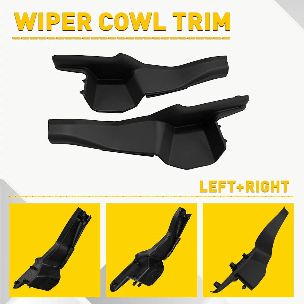 Pair Windshield Wiper Cowl Side Trim Panel Cover for Honda CR-V (2017–2022)