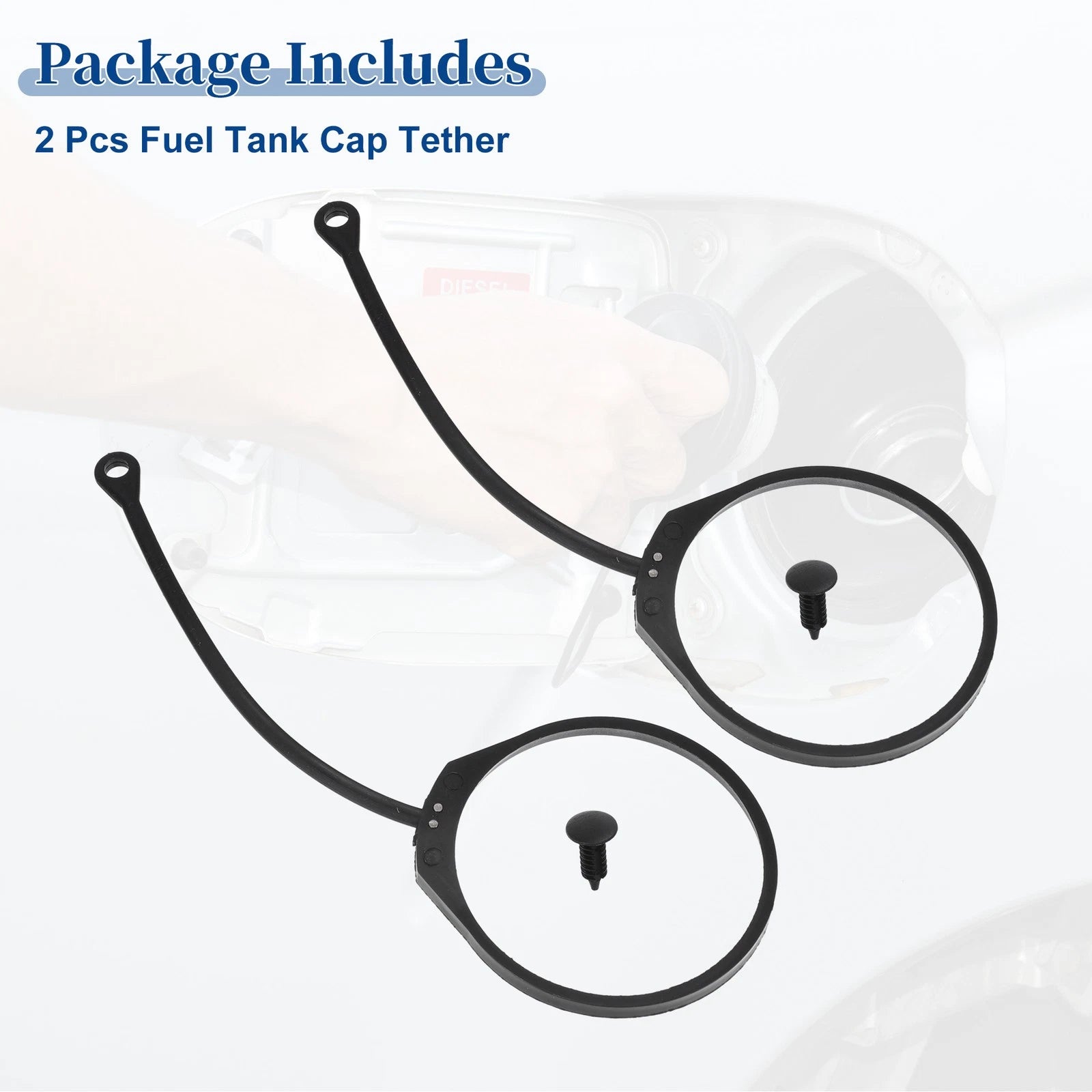 2Pcs Fuel Tank Cap Tether O Ring for Audi 90 (No. 1H0201553B)