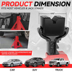 Set of 2 V Groove Rubber Pads for Universal Floor Jack Protection