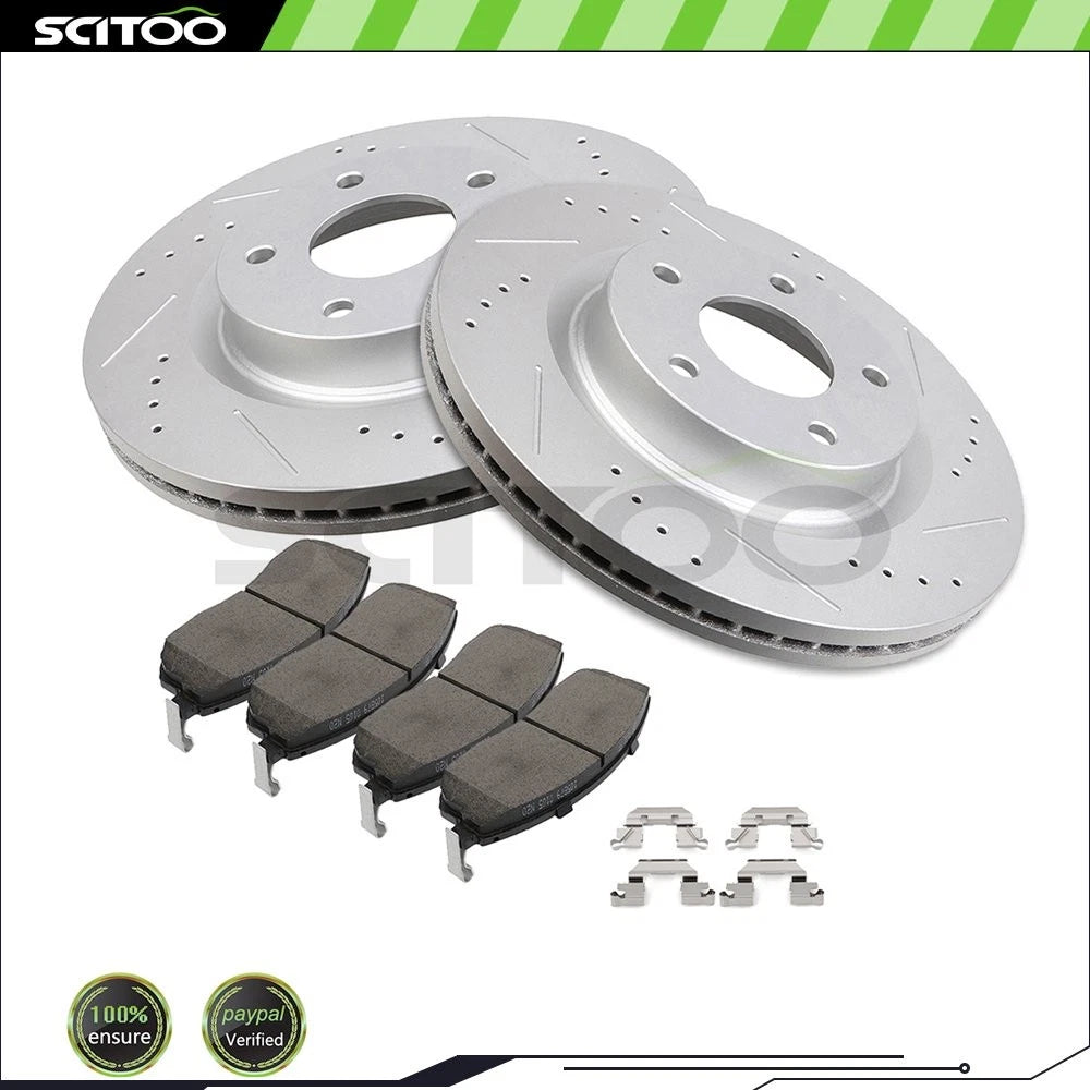 Front Brake Rotors & Ceramic Pads for Nissan Altima SE SL (2007–2013)
