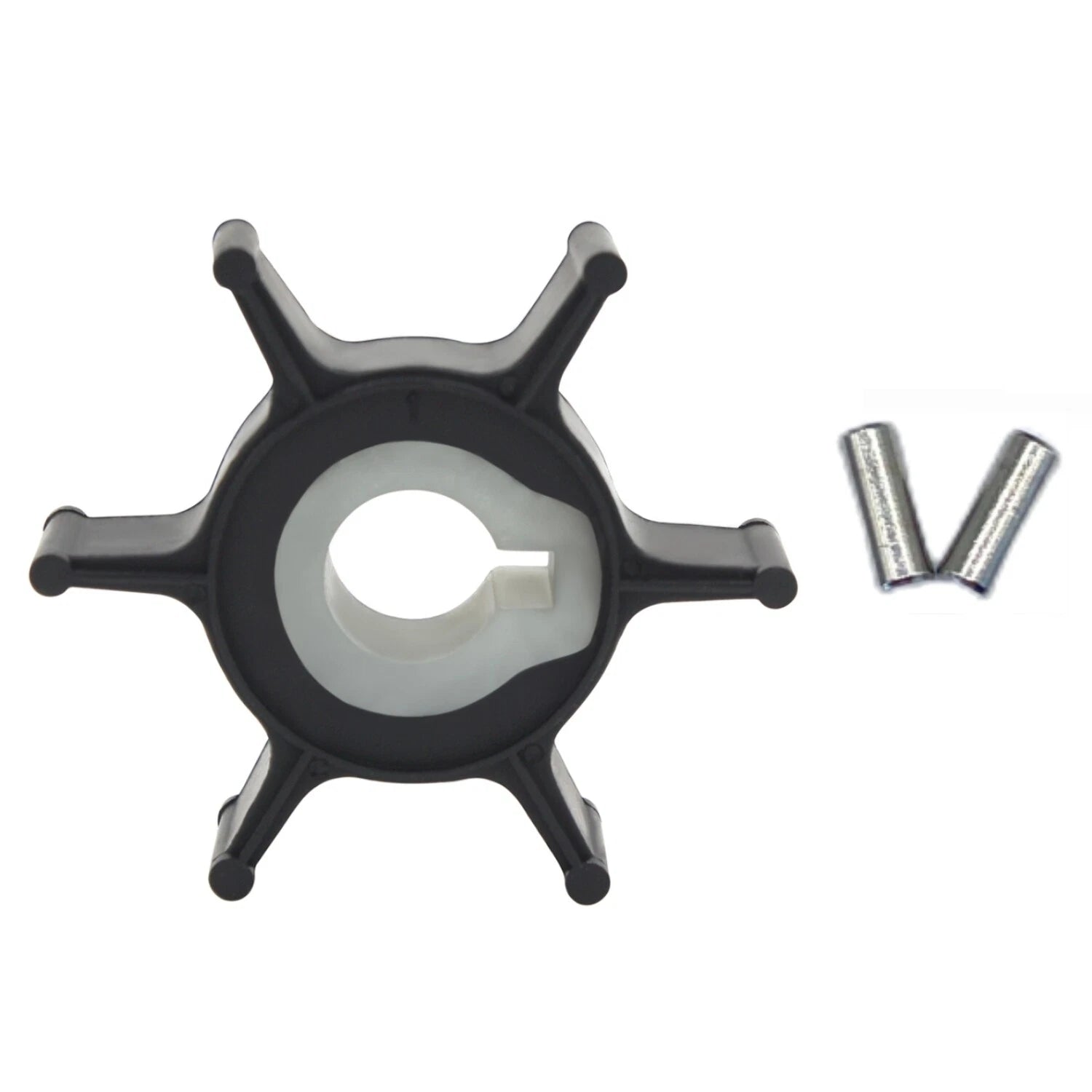 Water Pump Impeller with Key for Mercury Mariner 2HP 4HP (47-80395M, 17-82355)