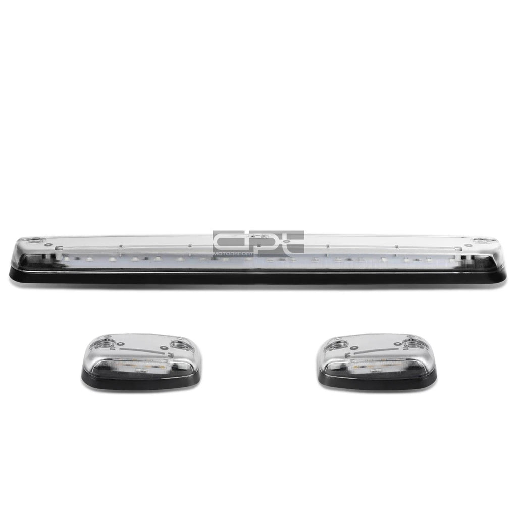 3Pcs Chrome Housing Blue LED Cab Roof Running Light for Silverado/Sierra (2007–2013)