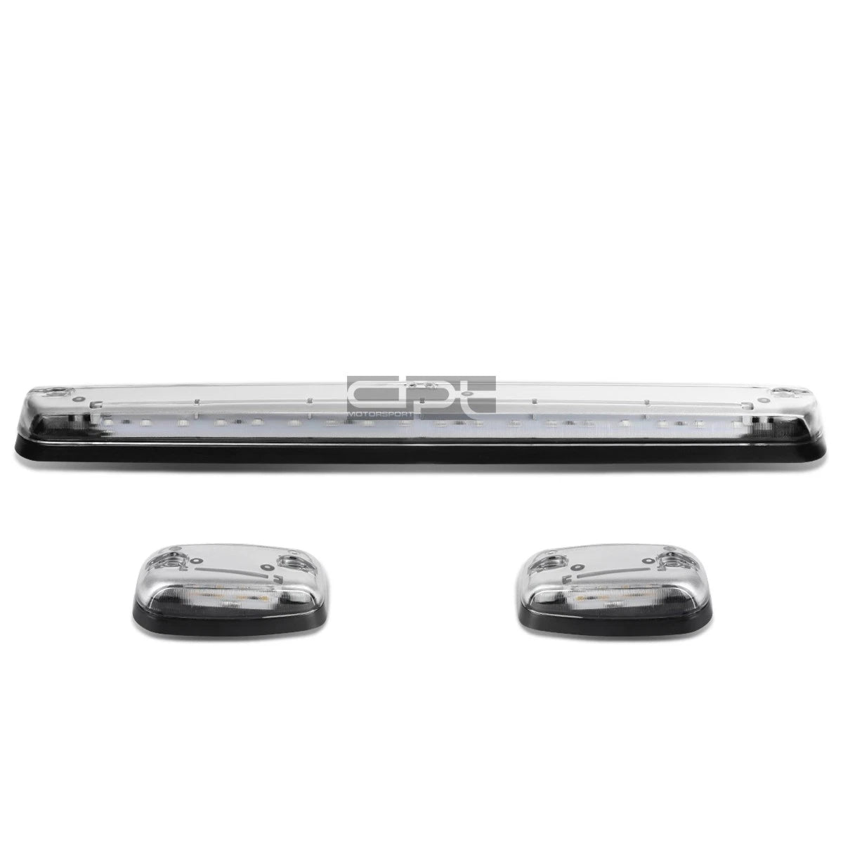 3Pcs Chrome Housing Blue LED Cab Roof Running Light for Silverado/Sierra (2007–2013)