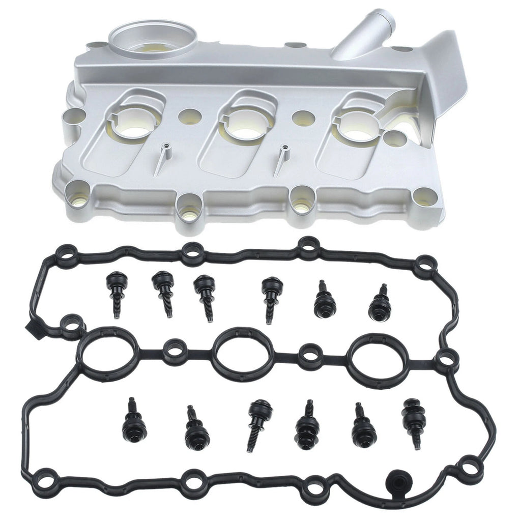 Left Engine Valve Cover with Gasket for Audi A4 A6 Quattro V6 (2005–2011)