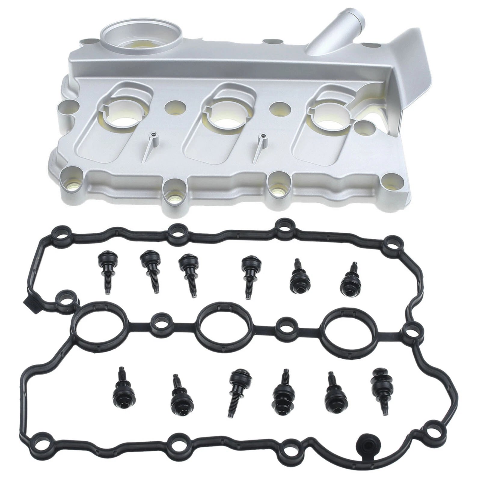 Left Engine Valve Cover with Gasket for Audi A4 A6 Quattro V6 (2005–2011)