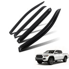 Window Visors Rain Guards for Toyota Tacoma Double Cab (2016–2023) Black